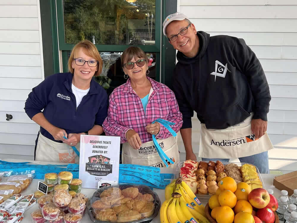 Volunteers helping at the Annual Charity Golf Tournament.